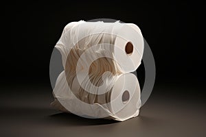 Disposable Roll toilet paper. Generate Ai