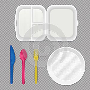 Disposable Tableware Transparent Set