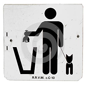 Dispose Pet Waste Sign