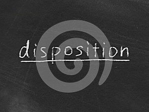 Disposition concept word