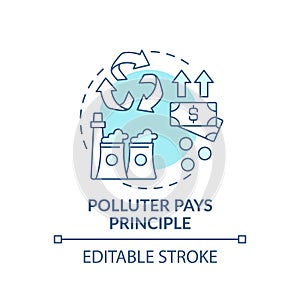 Disproportionate principle concept icon