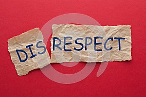 Disrespect To Respect Concept