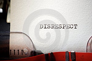 Disrespect concept view