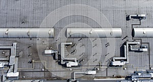 Disribution warehouse roof from above