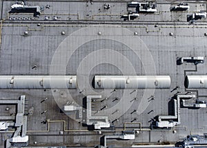 Disribution warehouse roof from above