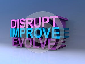 Disrupt improve evolve photo