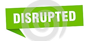 disrupted banner. disrupted speech bubble.