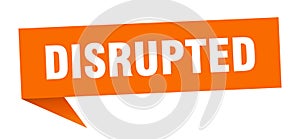disrupted banner. disrupted speech bubble.
