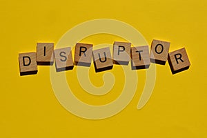 Disruptor, word as banner headline