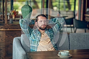 Dissatisfied man tired of long waiting