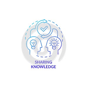 Disseminate knowledge concept icon