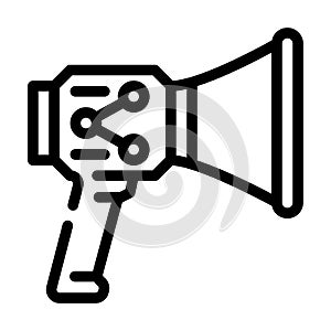 dissemination of information in media line icon vector illustration photo