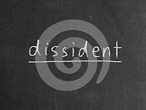 Dissident concept word