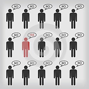 Dissident in the crowd