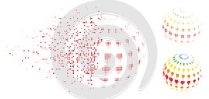 Dissipated Dot Halftone Abstract Aerostat Sphere Icon