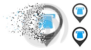 Dissipated Dotted Halftone ATM Map Pointer Icon