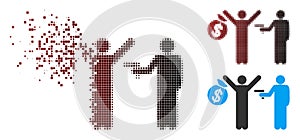 Dissipated Pixel Halftone Armed Robbery Icon