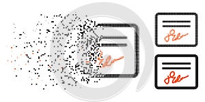 Dissolved Dotted Halftone Mail Attachment Icon