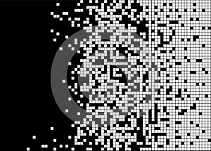 Dissolved filled square dotted. Pattern Vector illustration