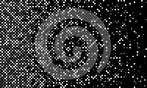 Dissolved filled square dotted vector background or icon with disintegration effect