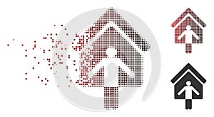 Dissolved Pixel Halftone House Owner Wellcome Icon photo