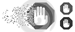 Dissolved Pixel Halftone Terminate Icon