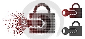 Dissolved Pixelated Halftone Registration Key Icon