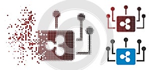 Dissolved Pixelated Halftone Ripple Masternode Links Icon