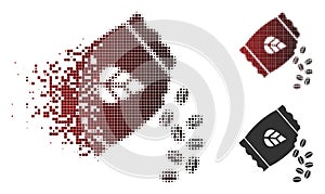 Dissolving Dotted Halftone Sow Seed Pack Icon