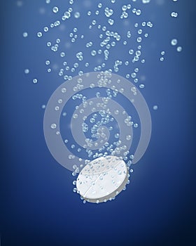 Dissolving pill with bubbles