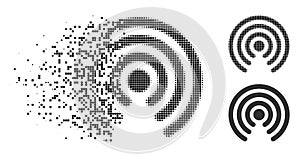 Dissolving Pixel Halftone Airdrop Source Icon