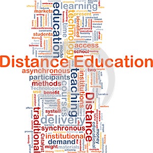 Distance education background concept