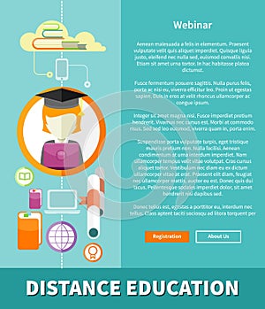 Distance Education and Learning Concept