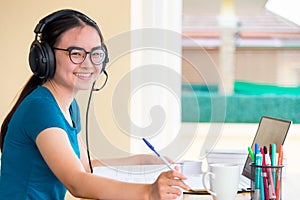 Distance learning online from home