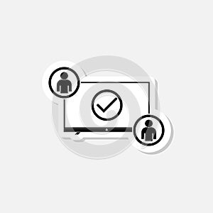 Distance mentoring sticker icon