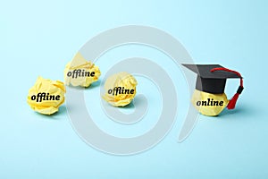 Distance and remote education in internet. Online education concept. E-learning