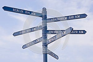 Distance sign