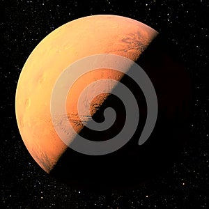 Distant Alien Red Planet