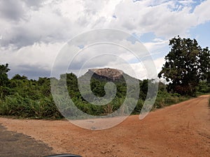 A distant capture of Pidurangala, Sigirya, Sri Lanka photo