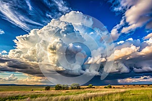 Distant Clouds in the Sky A View of Cool and Calm Clouds