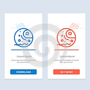 Distant, Gas, Giant, Planet  Blue and Red Download and Buy Now web Widget Card Template