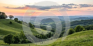 Distant Landscape Sunset