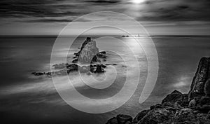 Distant Lighthouse, Lands End, West Cornwall, UK