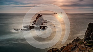 Distant Lighthouse vista, Lands End, Cornwall