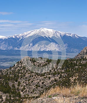 Distant Majestic Layered Mountain photo