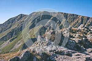 Vzdálená horská jádra na slovensku Tatranské horské stezky - vzhled retro filmu