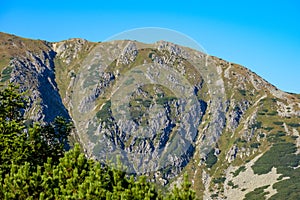 Distant mountain cores in slovakia Tatra mountain trails