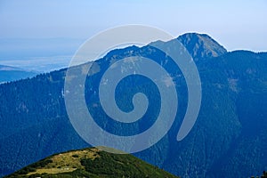 Distant mountain cores in slovakia Tatra mountain trails