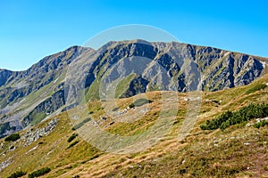 Distant mountain cores in slovakia Tatra mountain trails