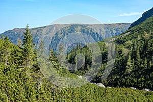 Distant mountain cores in slovakia Tatra mountain trails